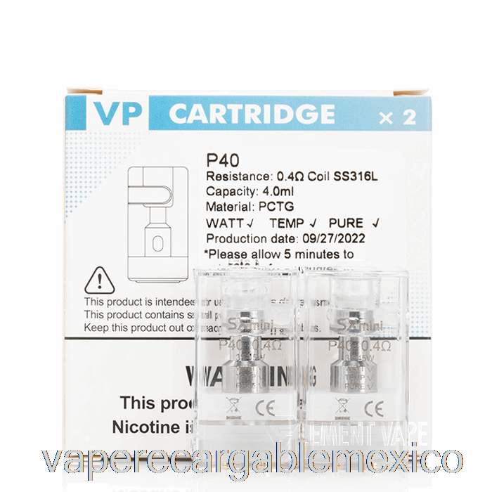 Vape Recargable Yihi Vp Vainas De Repuesto 0.4ohm P40 Vainas